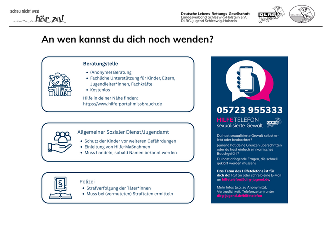 Weitere Beratungs- und Hilfsangebote
